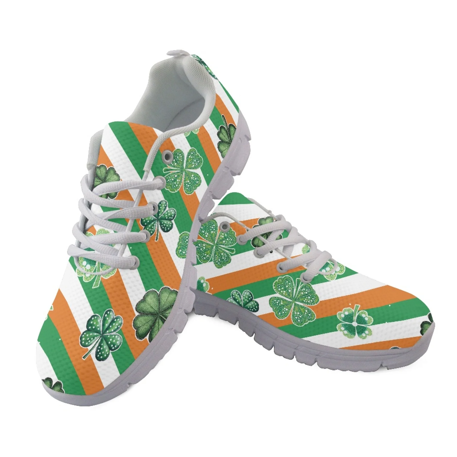 Coloranimal Irish Flag Shamrock Lightweight Running Shoe for Women Mesh & EVA Sole Sports Tennis Shoes Fashion 2026