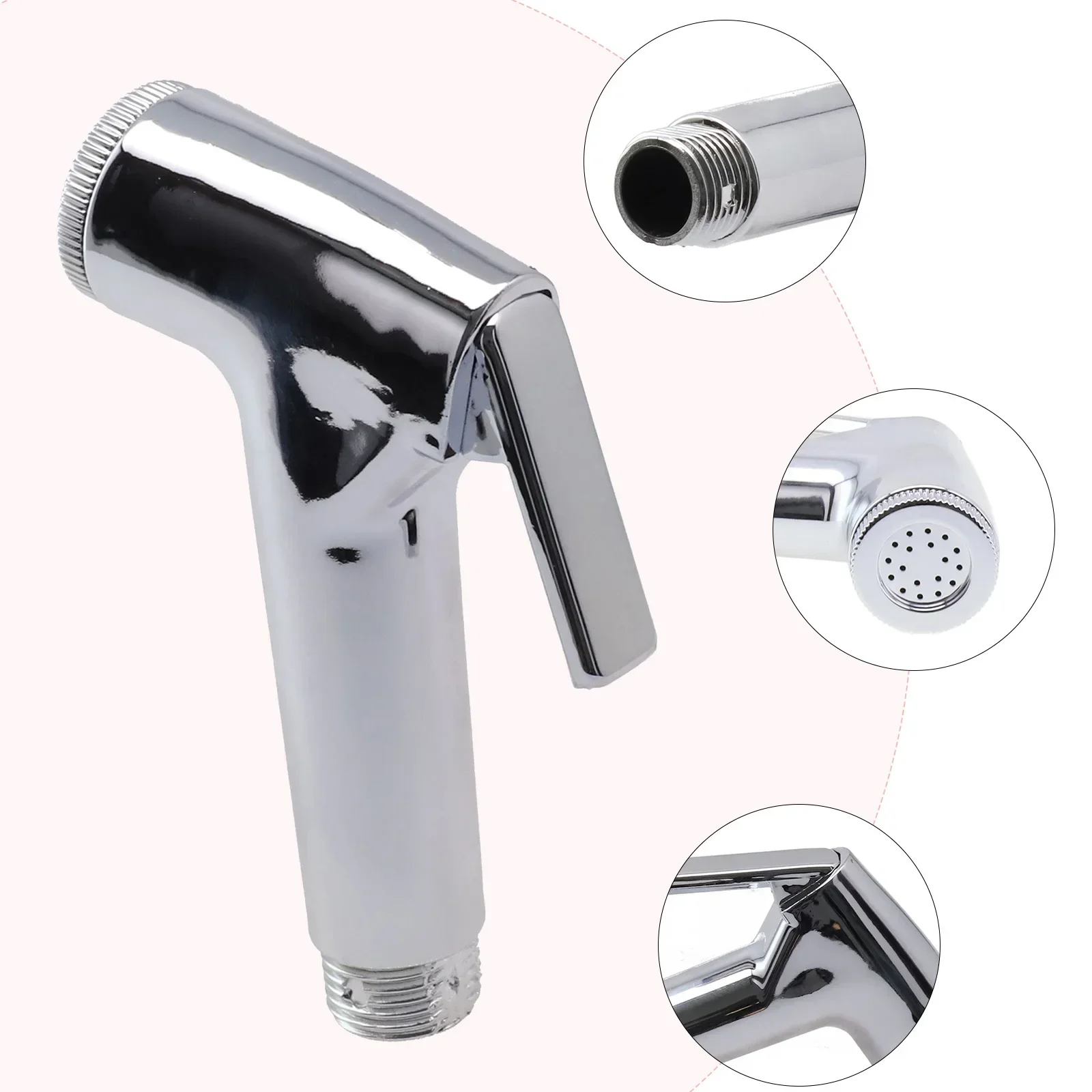 

New Practical 1pcs Durable Toilet Washers Bidet Spray Shower Nozzle Washing Head Flushing Tool G1/2 In Handheld High Pressure