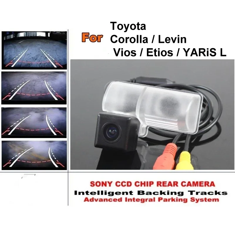 For Toyota Corolla / Levin / Vios / Etios / YARiS L Car Intelligent Parking Tracks Camera HD CCD Reverse Camera Rear View Camera