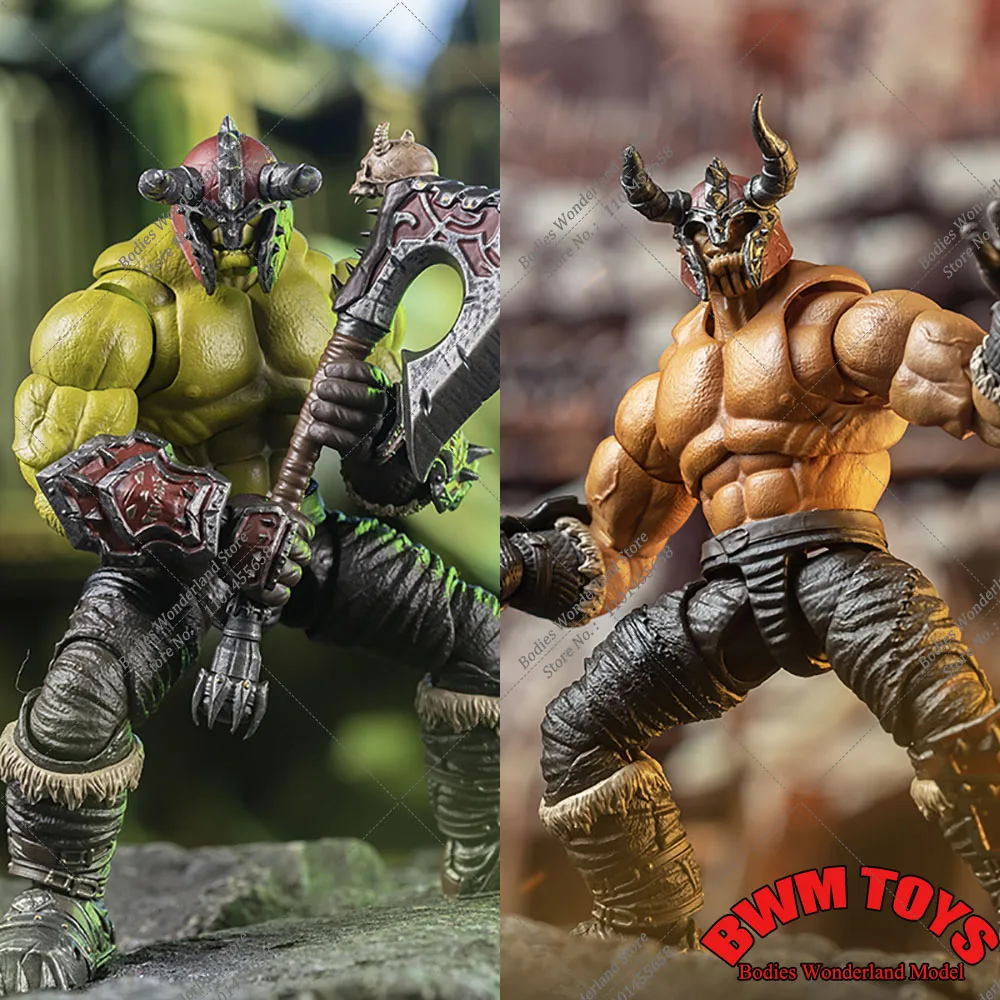 

4 Types 1/12 Scale Ancient Battlefield WOW Garrosh Hellscream 16cm Berserker Orc 6 inch Full Set Action Figure Model Doll Toys