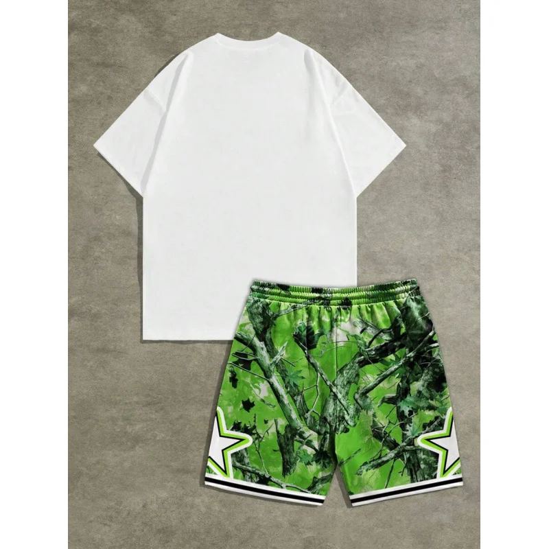 Tracksuit Men Summer Clothing Workout Set Male Clothes for Man 2 Piece Outfit Set Ensembles De Sport T Shirt for Man Short Sets