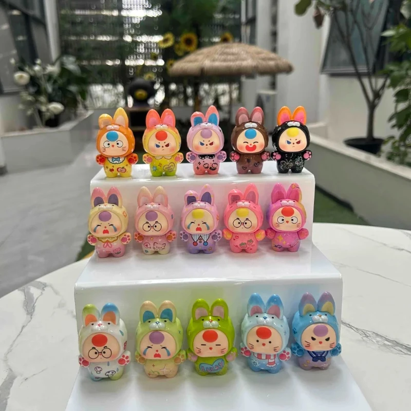 

Baby Three Lucky Blind Box Dopamine Rabbit Cute Grain Figure Trendy Play Cartoon Doll Desktop Ornament Baby Thremodel Toy Gifts