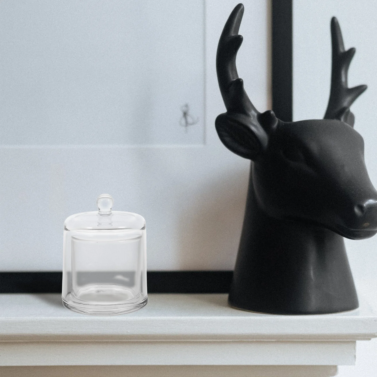 

1Set Glass Cover Aroma Cup Transparent Home Decor Dust-Proof Elegant Gift Glass Cover Aroma Cup Home Decor Room Adon