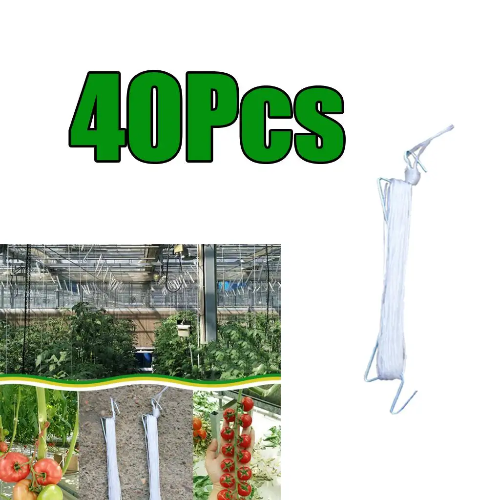 

Tomato Support Hooks Twine on Hook Plant Vine Tie Support Tool for Flower Veg