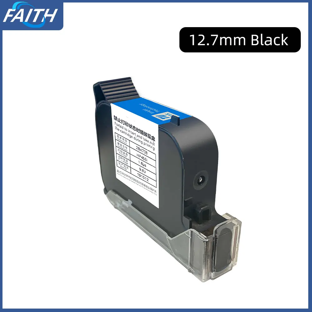 

Faith 12.7/25.4mm Original Black Solvent Fast Dry Inkjet Printer Ink Cartridge