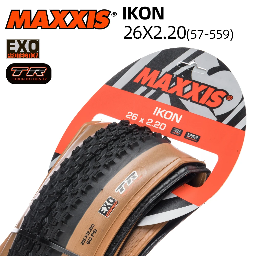 26x2.20 57-622 TUBELESS MAXXIS IKON XC MOUNTAIN BICYCLE TIRE OF MTB BIKE TYRE 26 INCHES ETB00220500