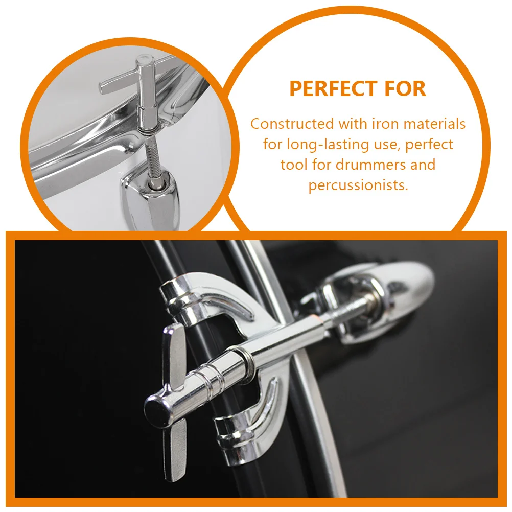 

2 Pcs Iron Tuning Key T Handle Wrench Precise Adjustment Drum Accessories Universal Drum Key for Beginner Drummers