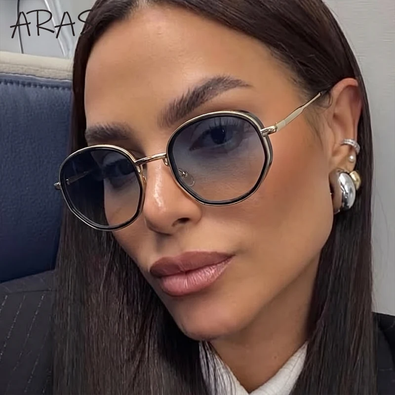 

Steampunk Octagon Sunglasses Women 2026 Luxury Designer Vintage Round Metal Frame Geometric Sun Glasses Female Fashion Eyewear