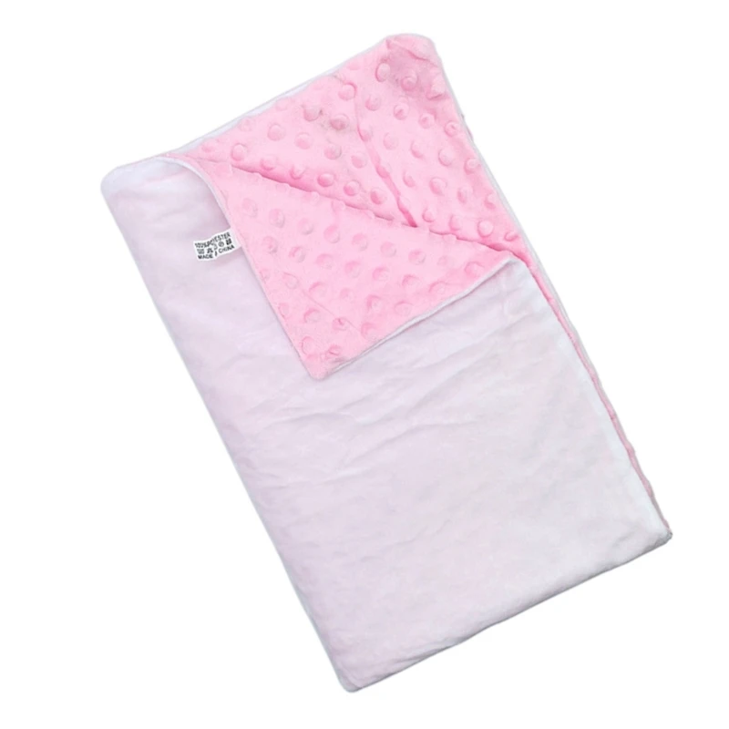 Heat Transfer Baby Blanket with Massage Beads Thermal Sublimated Receiving Blankets Double Layers Towel 30x40 inch