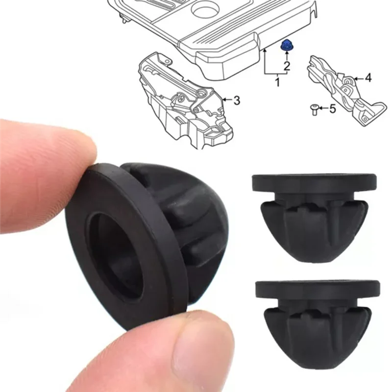 

Plain 4Pcs Engine Cover Trim Rubber Mount Grommet Bush Bump Stop 11127614138 For Bmw 1-8 Series X4 X5 X6 X7 Engine Parts
