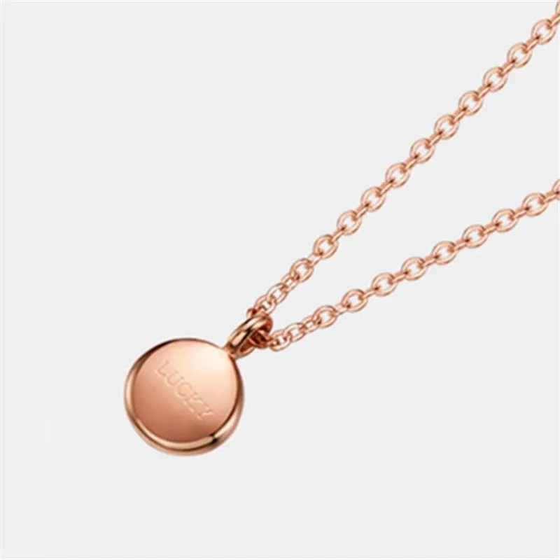 موضة جديدة بسيطة محظوظ الذهب الفول 925 فضة مجوهرات مزاجه رسائل البازلاء سلسلة الترقوة قلادة القلائد TYB019