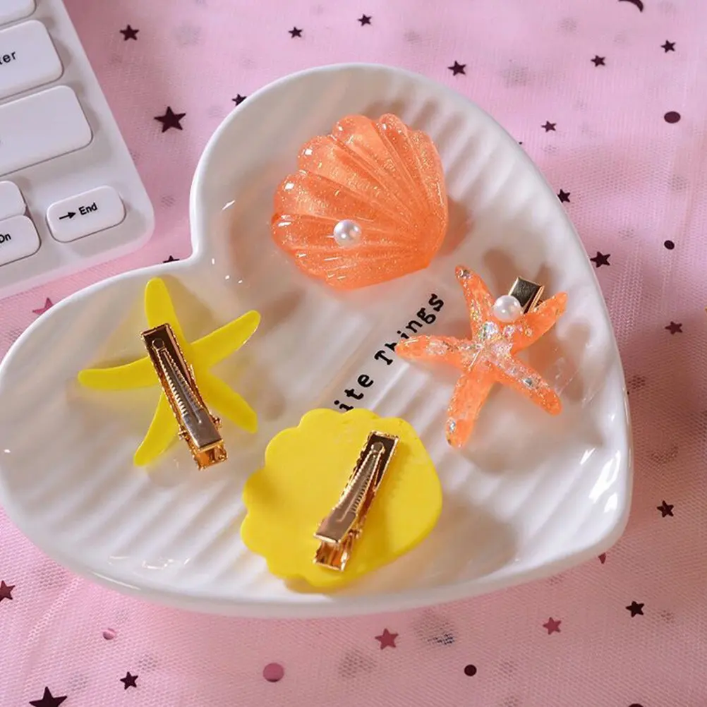 

Набор из 8 заколок для волос в виде морских ракушек: яркие, модные аксессуары для волос в стиле русалки для девочек и детей, для повседневного использования, на свадьбу, день рождения, для пляжного образа