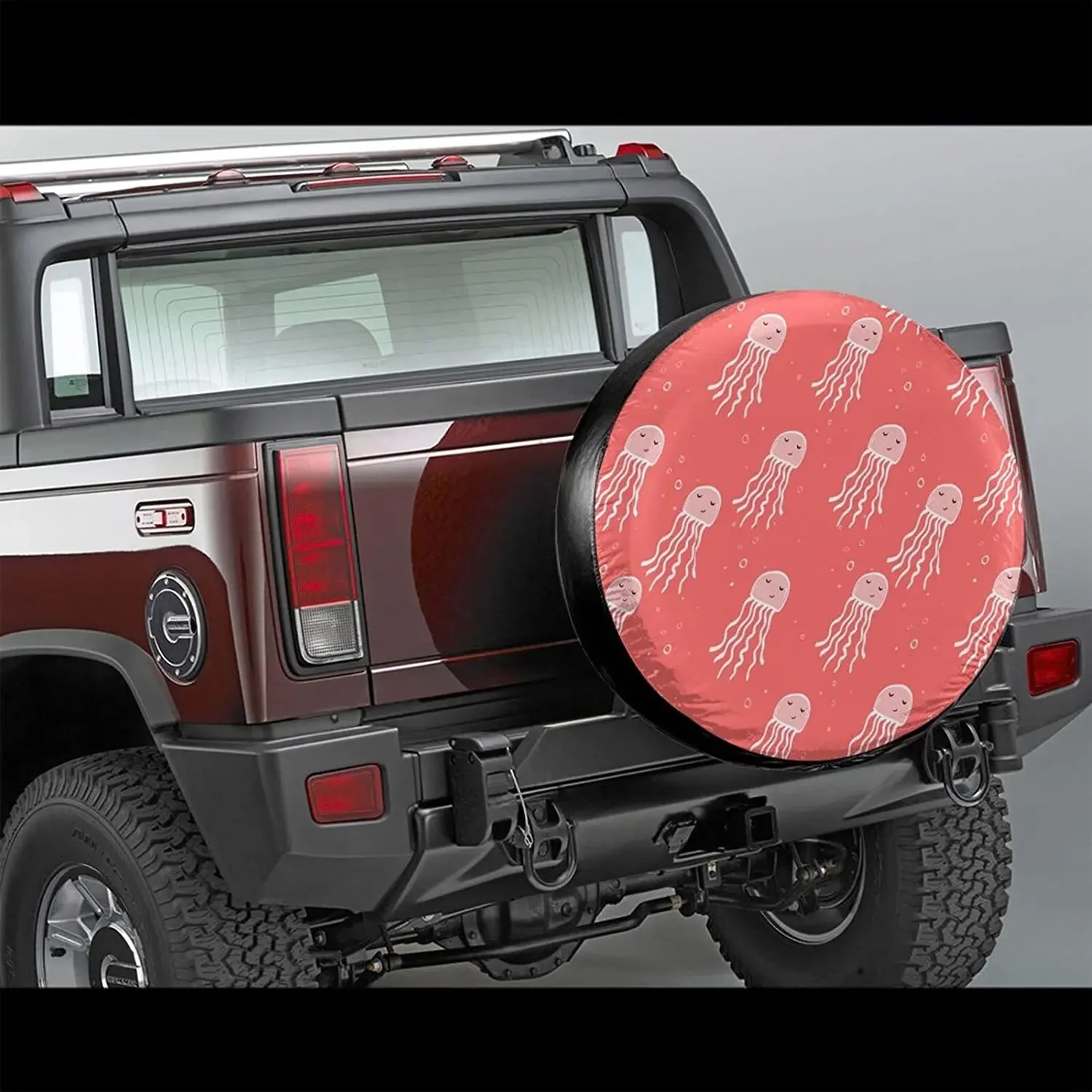 Cute Jellyfish Spare Tire Cover Waterproof Dust-Proof Wheel Protectors Universal for Trailer,,SUV,RV and Many Vehicl