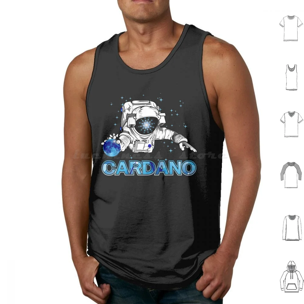 Cardano , Ada , Hodl , To The Moon , Blockchain Tank Tops Print Cotton Cardano Ada Hodl Cryptocurrency Cardano Coin