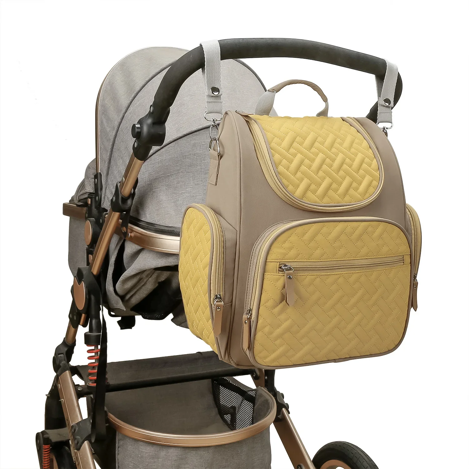 Large Capacity Canvas Mummy Bag Multifunctional Baby Bottle Thermal Insulation Travel Storage Bags Fashion Mummy Bag Hanging Bag