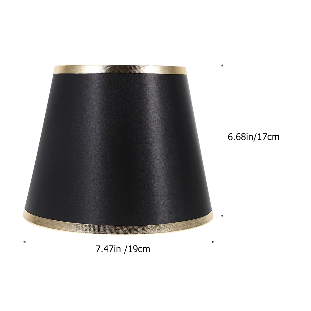 Decorative Circular Lampshade Fabric Table Lamp Cover Easy Install Desk Lampshade for Bedroom Living Room Study
