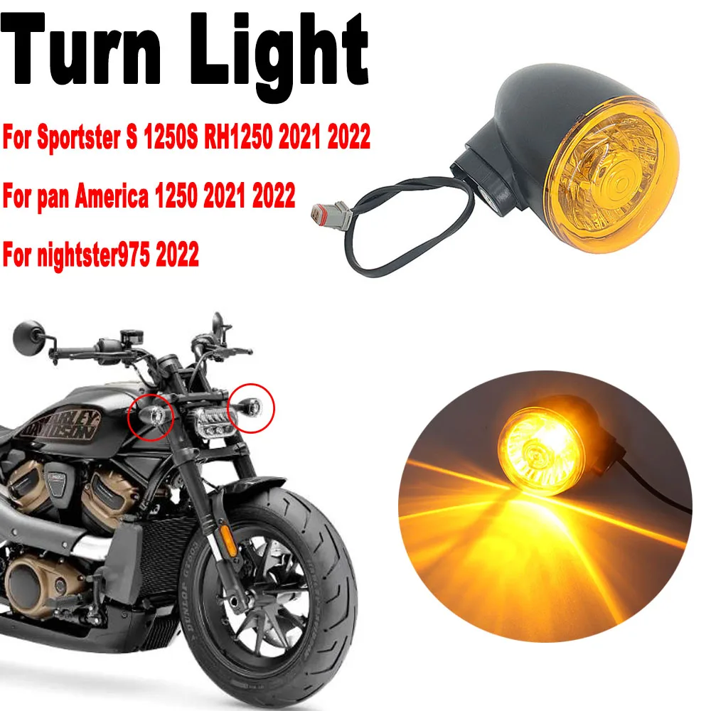 

Front And Rear Turn Signals Indicators LED Lights For Harley RH1250s Sportster S 1250 RH975 Nightster 975 2022 2021