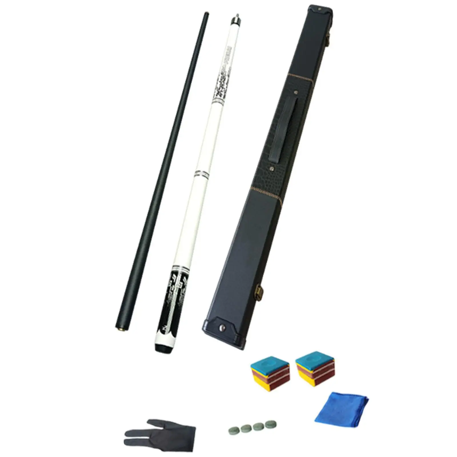 Pool Cue Set with 9.5mm Tip And Four Additional Tips for Billiards