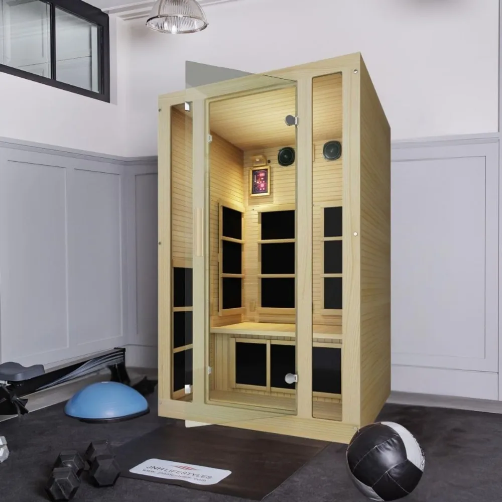 

Joyous 2 Person Canadian Hemlock Low EMF Far Infrared Sauna