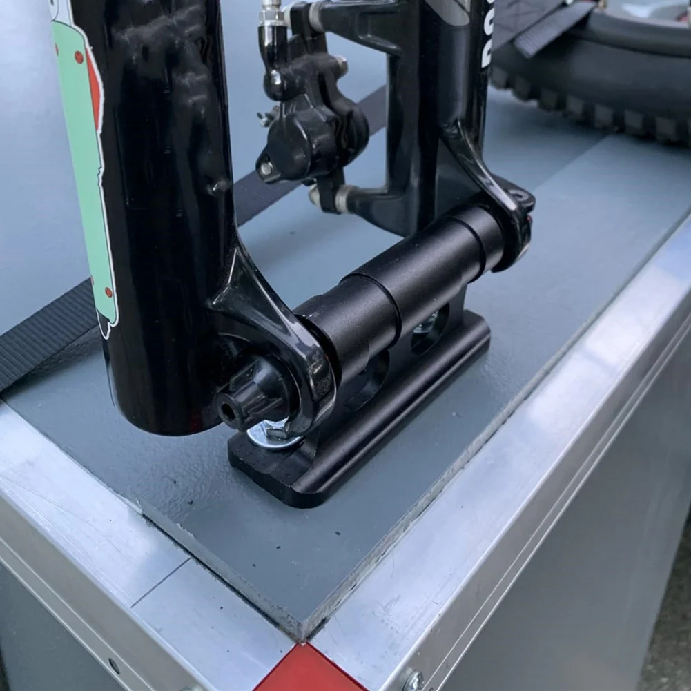 

Bicycle Rack Mount Front Fork Mount Bracket With Quick Release Alloy Fork Block Mounts For Most Mountain Bikes