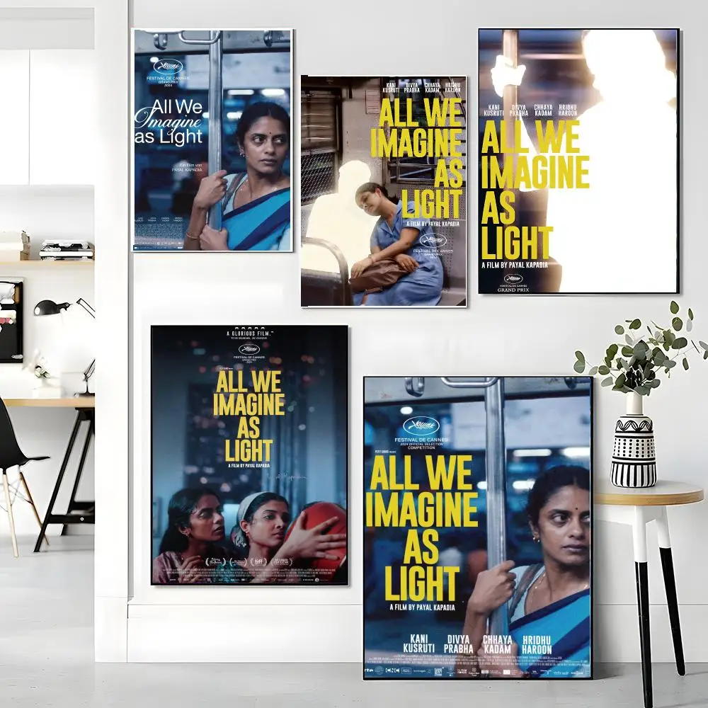 classic movie A-All We Imagine as Light-T Painting Calligraphy Artwork for Living Room Bedroom Office Home Decor