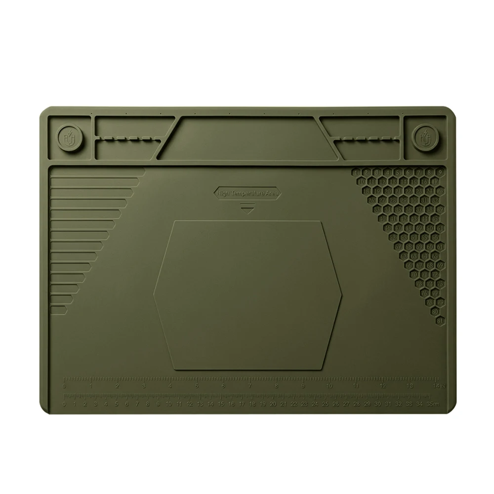 Taktische Waffenreinigungsmatte, Reparaturunterlage für Pistolen, Magnetische Gewehrreinigungsmatte, Silikonmatte mit Organizer und Teileablage – Detail 8
