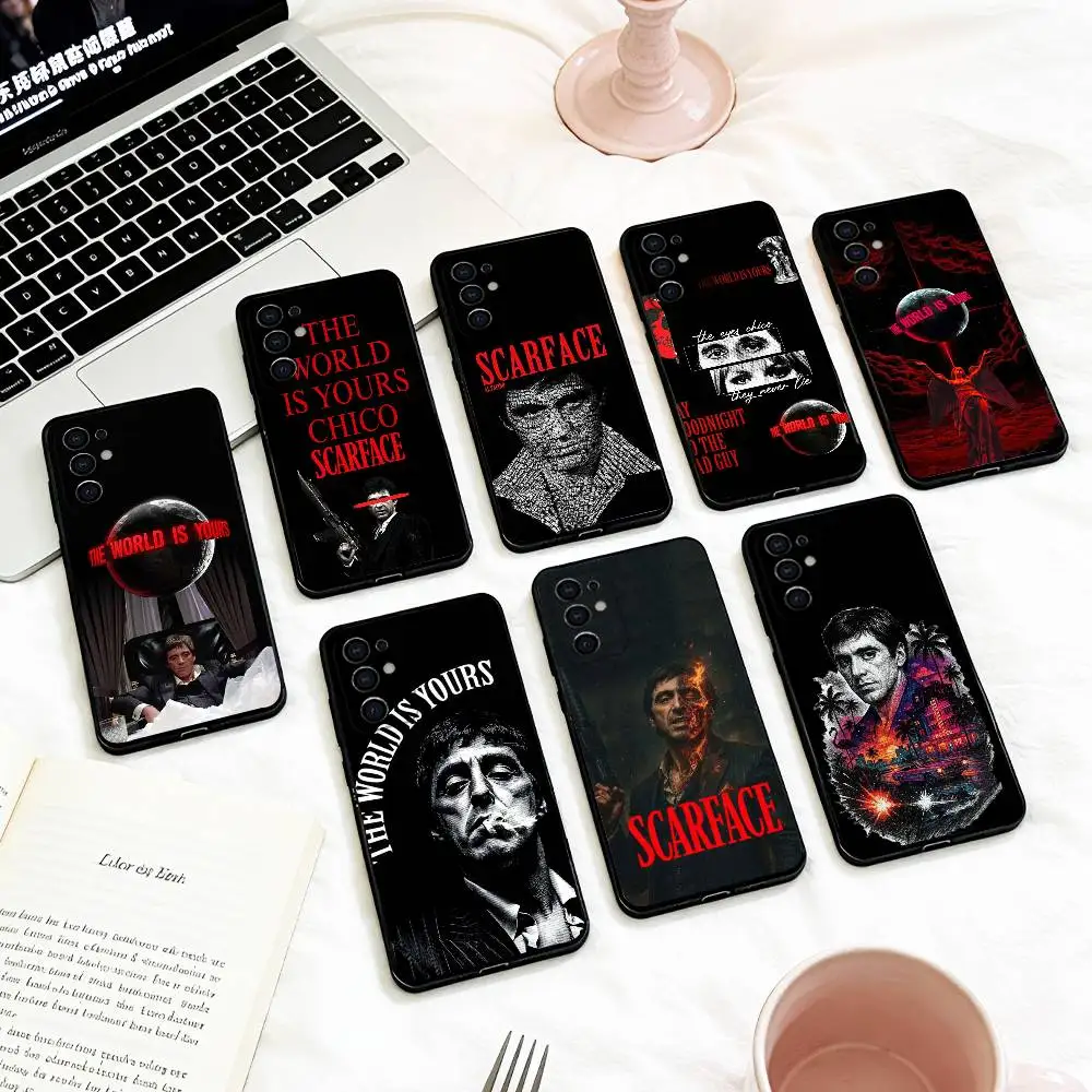 

The World Is Yours S-Scarfaces Phone Case For Samsung S 25,24,23,22,30,21,10,9,Ultra,Plus,Lite,FE,4,5 G Soft Black Case