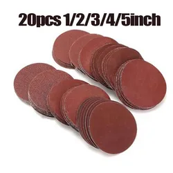 【Clearance sale】20Pcs 1/2/3/5 Inch Sanding Discs Aluminium Oxide Hook & Loop Sandpaper 60-2000 Grit for Abrasive Grinder