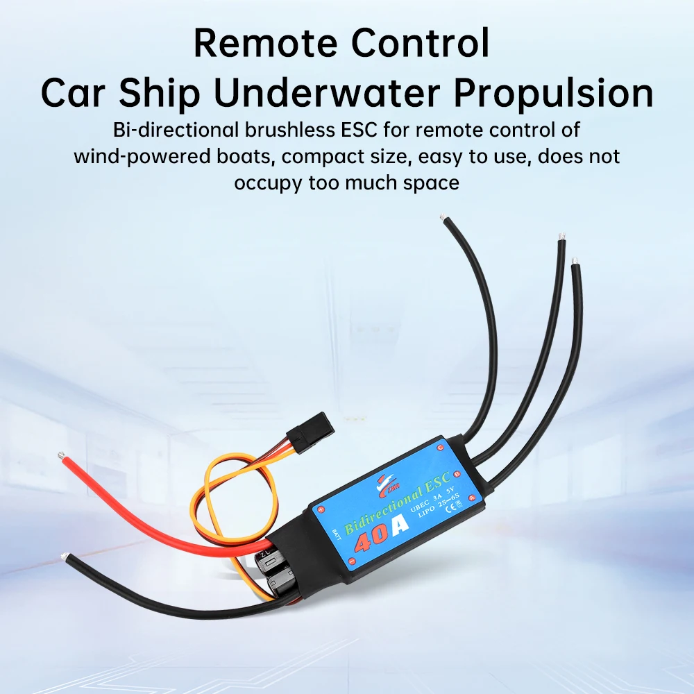 20A 30A 40A 50A Bidirectional Brushless ESC for remote control powered boats remote-controlled Pneumatic Underwater Propelle