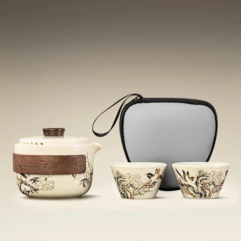 

Travel tea set, one person drink, portable outdoor camping, portable tea making Kuaike cup is not hot, tea drinking equipment