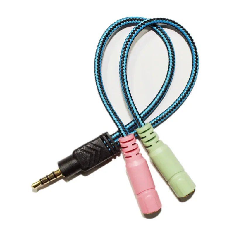Divisor de auriculares de 3,5mm, Cable auxiliar de Audio para G2000, G9000, Conector de auriculares para juegos, adaptador divisor de 3,5mm para PC, ordenador portátil, PS4