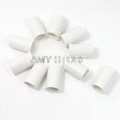 

White PVC Tube Couplers Straight Pipe Connectors 20mm Diameter