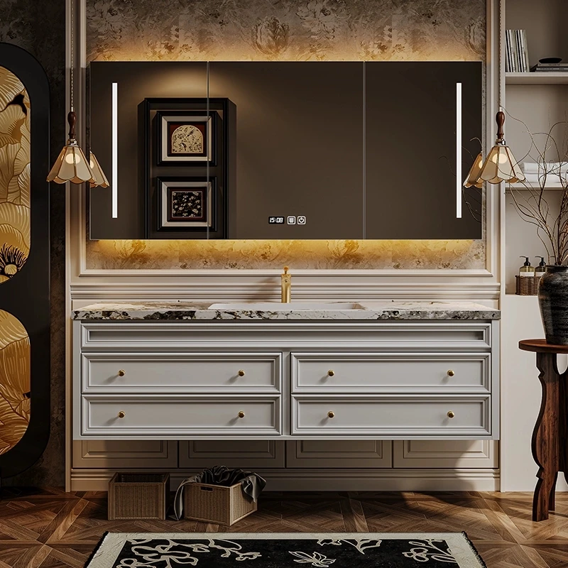 

Luxury Faucet Bathroom Cabinet Hanging Storage Narrow Drawers Bathroom Cabinet Drawers Wood Meuble Salle De Bain Furniture Home