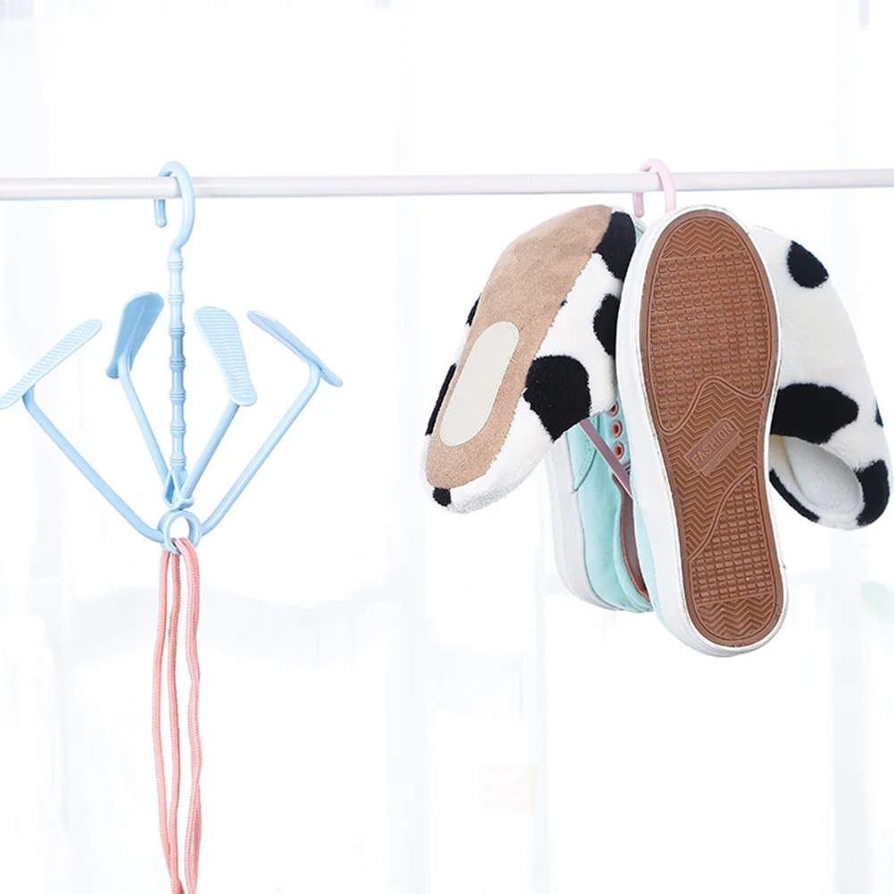 

Shoes Drying Rack Plastic Hanger Hook Shelf Organizer Random Color Prevents Crumples Clips for Deodorants Strong Convenient