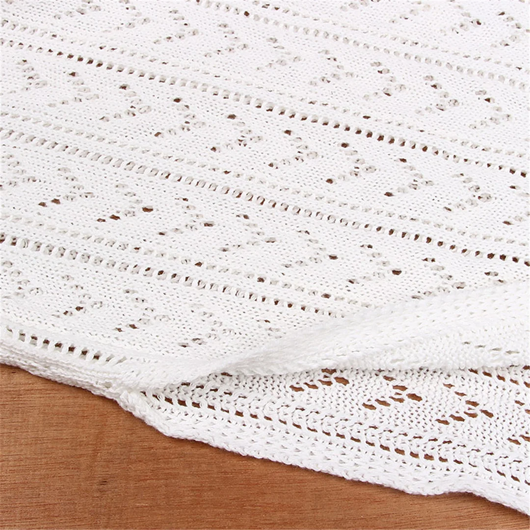 S - XL Ärmelloses, ausgeschnittenes, gehäkeltes, gestricktes Tunika-Strandkleid, Strandmode, Strandbekleidung, Strand-Cover-up, Cover-ups, Damen, V6811 – Detail 7