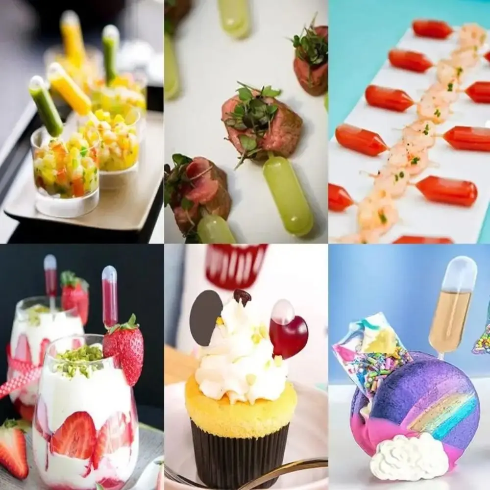 Mini Macaron Cupcakes Sauce Squeeze Ketchup Squeeze Transfer Pipettes Cake Decor 4ml Dispenser
