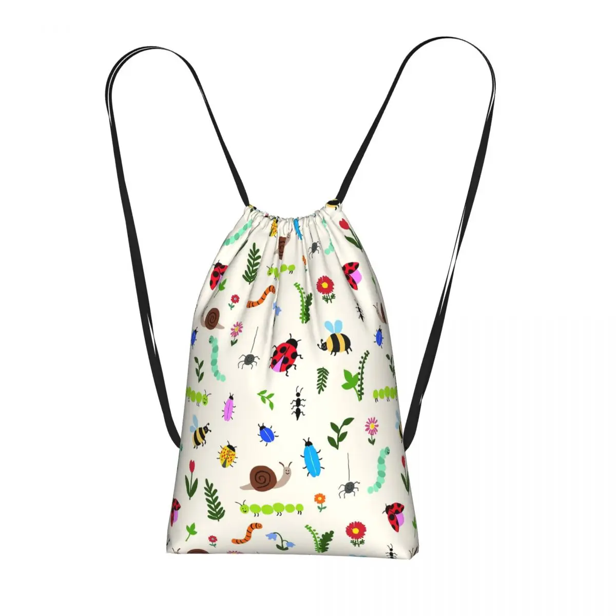 

Рюкзаки с рисунком насекомых из мультфильмов, многофункциональные спортивные сумки с завязками и карманами, сумки для книг для мужчин, женщин, студентов
