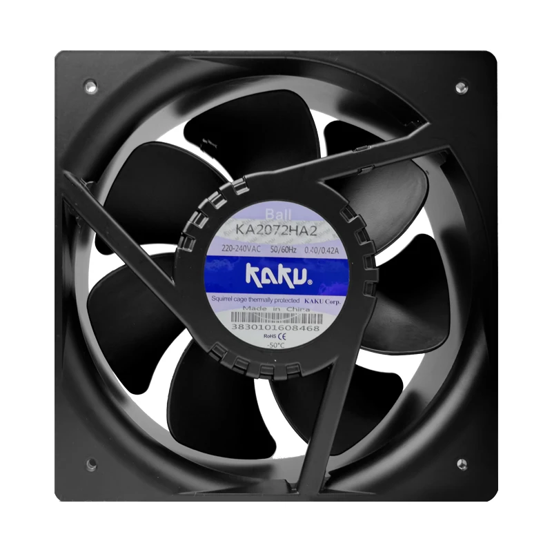 208x208x72mm AC Axial Cooling Fan KA2072HA1 KA2072HA2 KA2072HA3 Waterproof High Temp Resistant High Air Volume Fan
