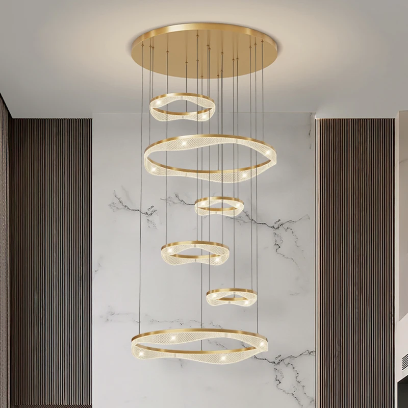 Modern staircase pendant light living room pendant light ceiling light indoor lighting intelligent application lighting fixtures