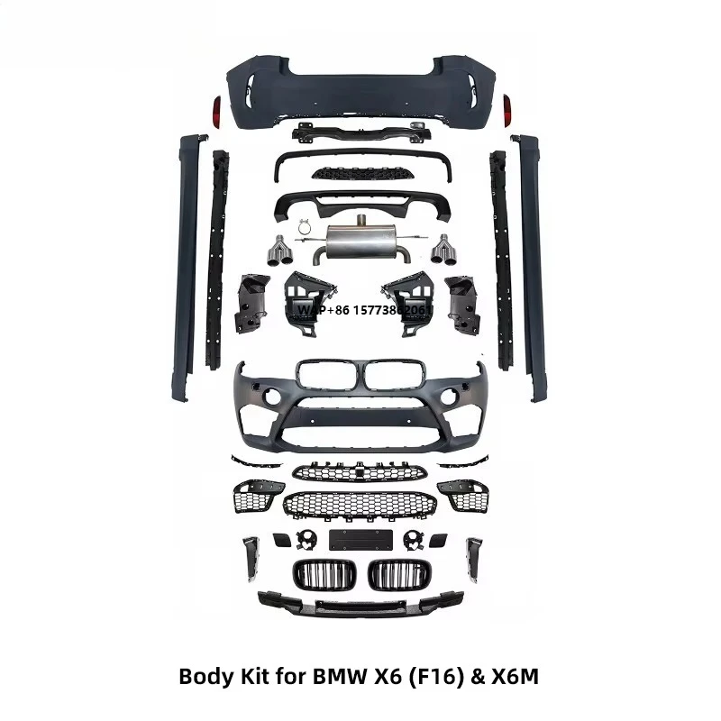 

Body Kit Suitable for X6 F16 Upgraded MX6 Front and Rear Bumpers, Wheel Arches, Side Skirts, Tail Throats, 14-19 Front Rear