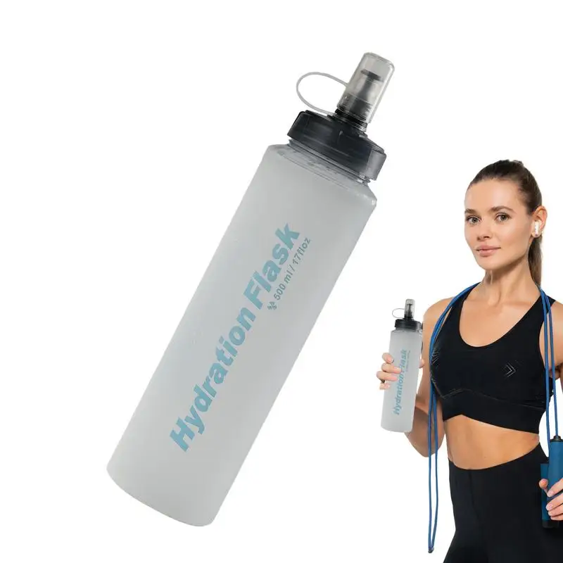 

Water Bottle For Gym Sports Foldable Drinking Bottle 500ml Lightweight Drinking Bottle Portable Water Bottles With Lid For