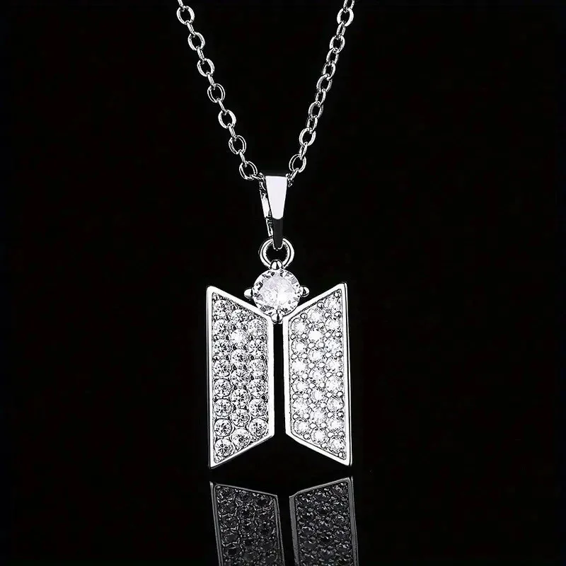 BT21 Schlüsselbeinkette Ami Stick Schmuck Mode Krone Support Peripherie-Schlüsselbeinkette Schulter-Geschenk