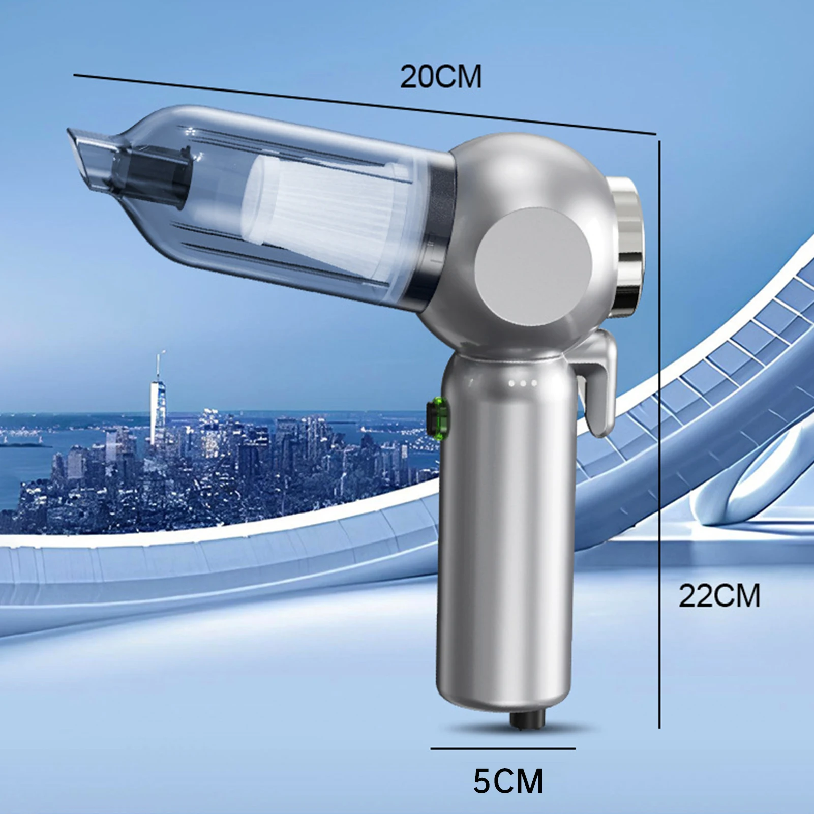 Auto Stofzuiger Draagbare 2in1 Draadloze 16000PA Air Duster Sterke Zuigkracht Handheld Draadloze Voertuig Stofzuiger voor Thuis Auto