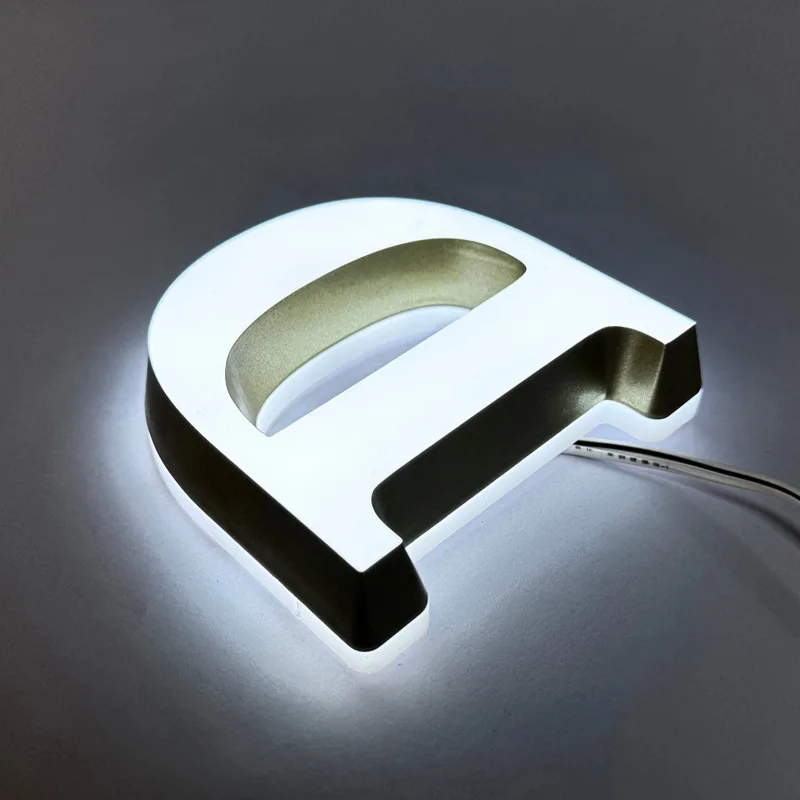 Custom Acrylic 3D Light Emitting Diode Backlit Storefront Alphabet Outdoor Business Signs with Neon Signs factory price