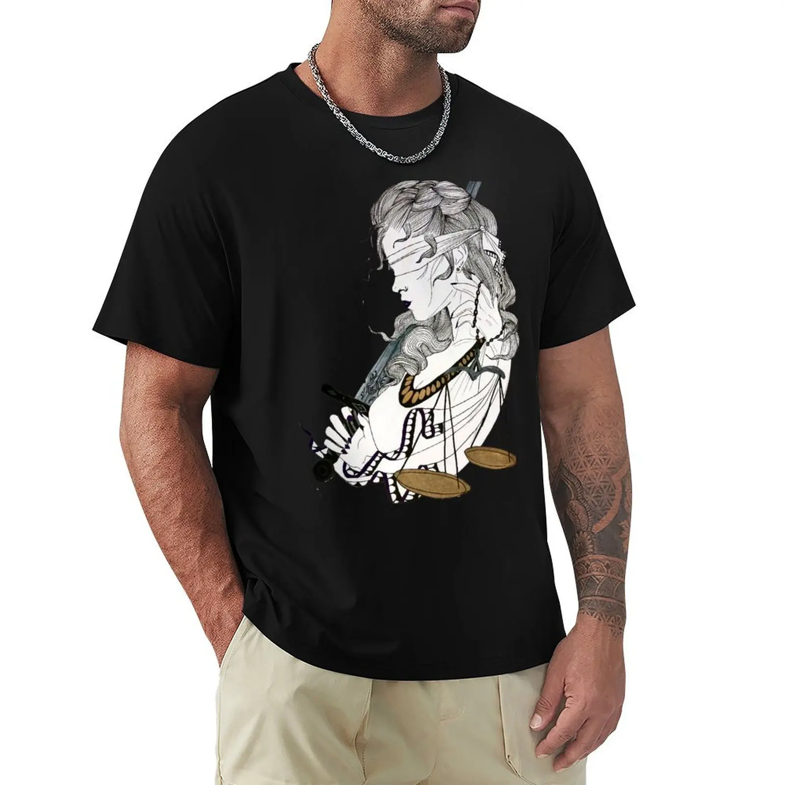 

Lady Justice T-Shirt blue lock funny meme t-shirts T-shirts man Short sleeve tee men