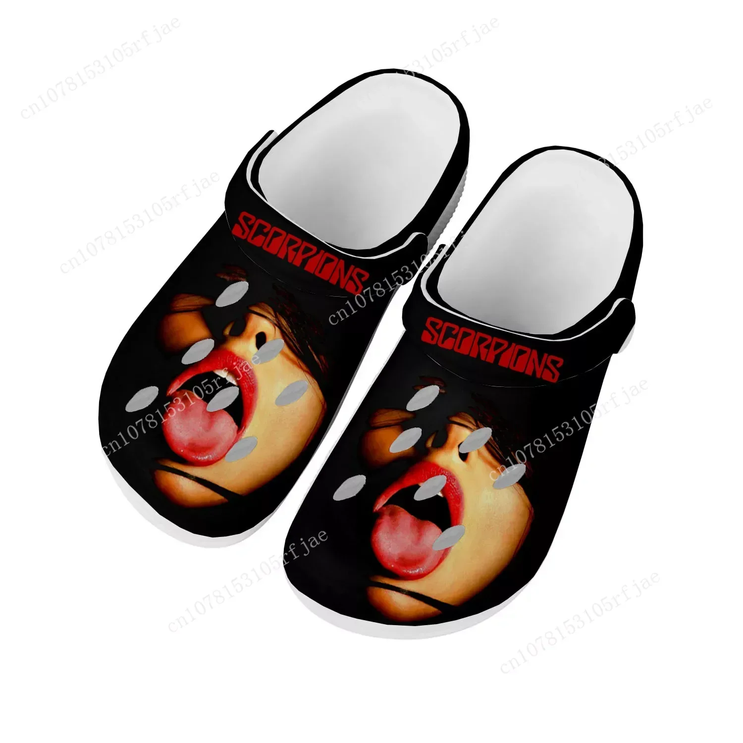 

Scorpions Home Clogs Custom Water Rock Band Shoes Teenager Mens Womens Bathroom Shoes Garden Clog Beach Hole Slippers Portable