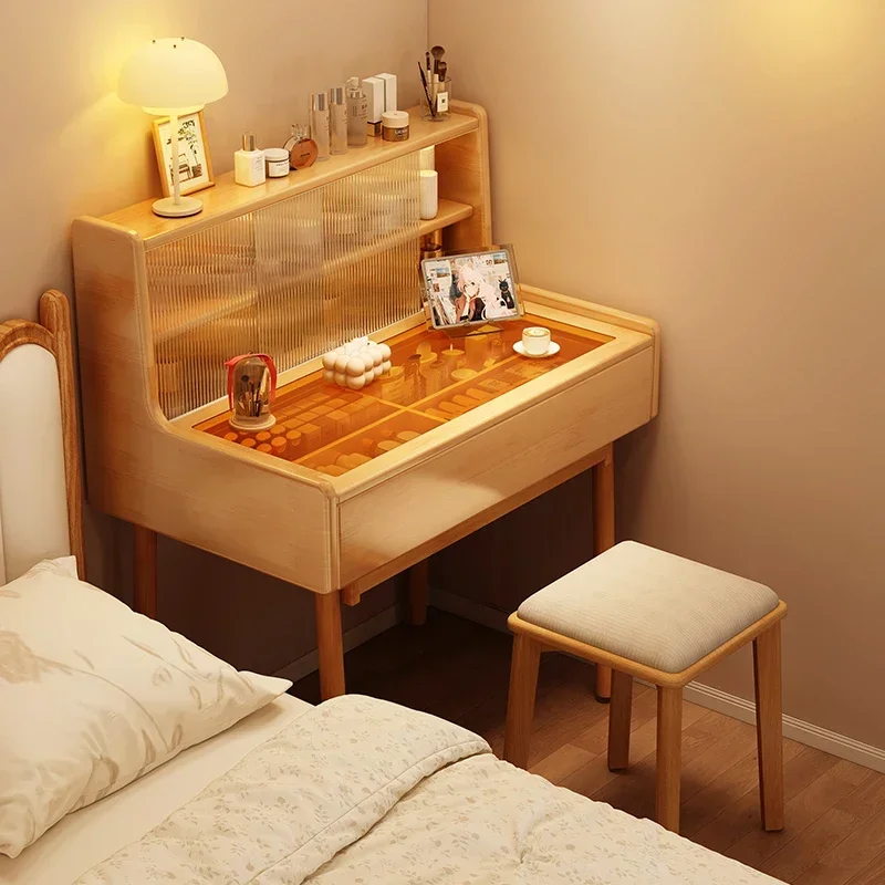 

Dresser bedroom simple modern 2024 new light luxury storage cabinet desk makeup table integrated small makeup table