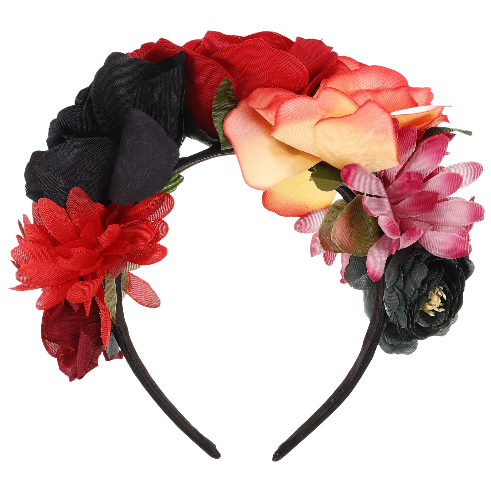 

Rose Flower Hair Band Halloween Headdress Party Festival Headband Lightweight Comfortable Hair Accessories Women Headband