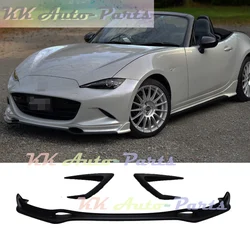 FRP Front Bumper Chin Lip Aprons Splitter Spoiler Cover For Mazda MX5 ND ND5RC Miata Auto Tuning