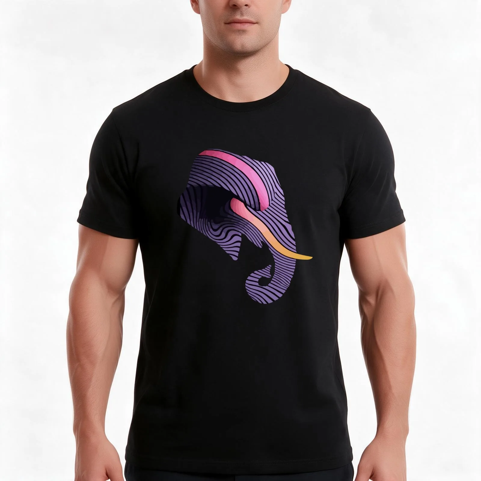 Tame Impala Currents Elephant Sticker T-Shirt, Summer Casual Cotton Tee, Oversized Streetwear Tops, Vintage Graphic Print